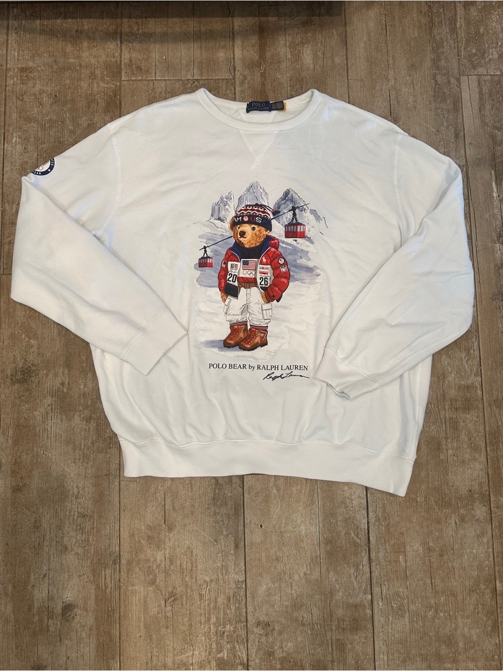 Polo Ralph Lauren Team USA 2026 Winter Olympics Polo Bear Sweatshirt White XXL